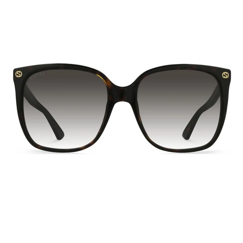 Gucci 57 mm Square Sunglasses in Black/Dark Havana - GG0022S 003 - Picture 1 of 8